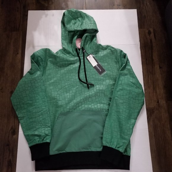 Eleven Paris Coated Hoodie - Fir Green - Picture 3 of 9
